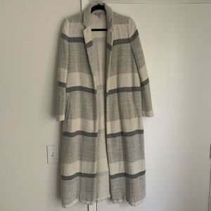 ‼️‼️LASTCHANCE ZARA long gray stripe duster coat‼️